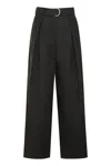 's Max Mara Jane Linen Wide Leg Trousers In Black