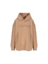 S Max Mara Visiera Hooded Sweatshirt Max Mara Logo Sweatshirts Beige In Brown
