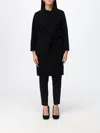 's Max Mara Knee-length Robe Coat In Pure Virgin Wool In Black
