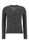 's Max Mara Apollo Wool Cardigan With Elbow Patches In Gray