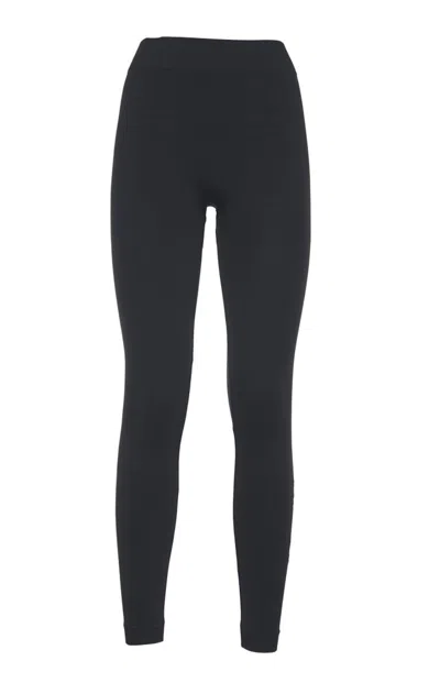 's Max Mara Basilea Logo Jacquard Leggings In Black