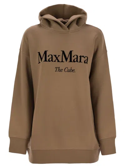 's Max Mara S Max Mara Felpa - Jersey Sweatshirt With Logo In Brown