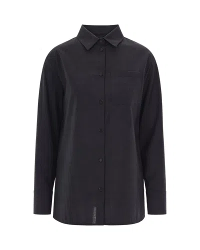 S Max Mara ' Long-sleeve Button-up Shirt In Black