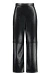 's Max Mara Cropped Faux Leather Trousers In Black