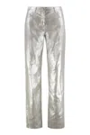 's Max Mara Malika Metallic Linen Wide-leg Pants