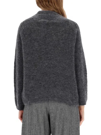 S Max Mara ' Mohair Blend Sweater In Gray