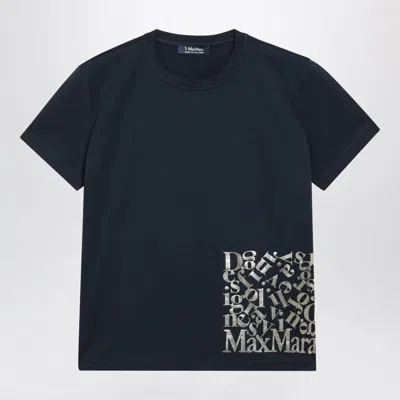 S Max Mara ' Smmedile Cotton Jersey T-shirt In Blue