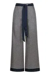 's Max Mara Nine Silk Trousers In Blue