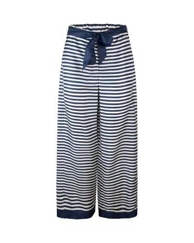 'S MAX MARA 'S MAX MARA PANTALONE IN SETA STAMPATA CON CINTURA