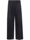 S Max Mara High Waist Wide-leg Trousers With Side Pockets In Black