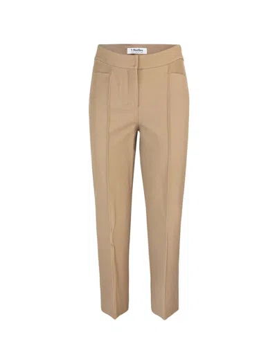 S Max Mara Beige Zemira Trousers In Toni Neutri