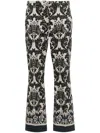S Max Mara Egeo Geometric-print Straight Trousers In Navy