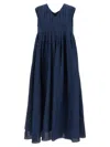 's Max Mara Pleated V-neckline Midi Dress Bow Detail