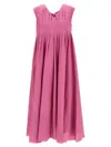 S Max Mara Piega Ramie And Cotton Pleated Maxi Dress