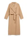 's Max Mara Womens S Max Mara Livia Notched-lapel Brushed Wool Coat In Brown
