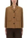 S Max Mara Priscilla Jacket Notched Lapel Design In Beige