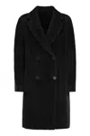 S Max Mara Oceania Double-breasted Wool Jacket In Black