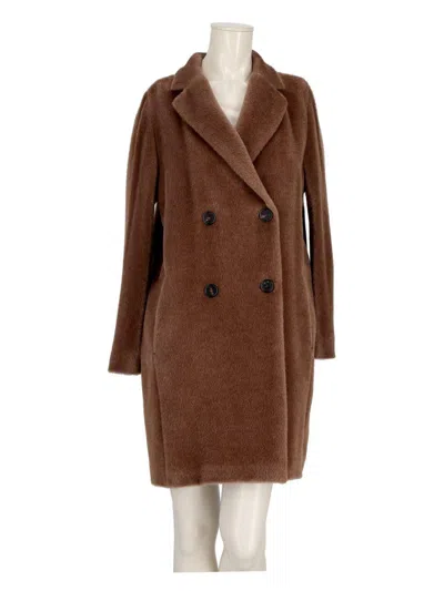 's Max Mara Roseto Midi Alpaca And Wool Coat In Brown