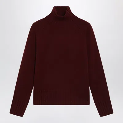 S Max Mara Max Mara S Bordeaux Turtleneck Sweater In Wool And Cashmere In Burgundy