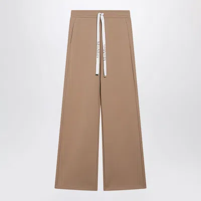 's Max Mara Max Mara S Camel Cotton Jersey Trousers In Brown