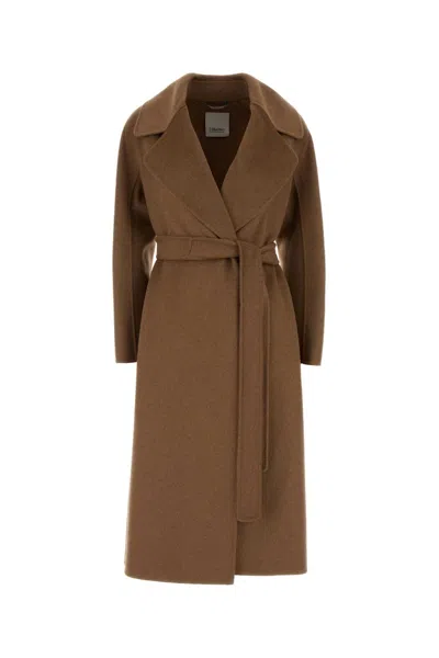 S Max Mara Max Mara S Camel Wool Blend Maris Coat In Brown