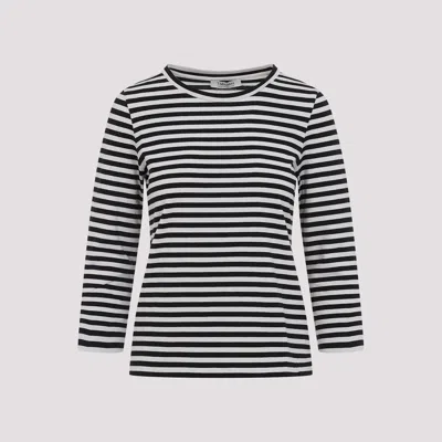 S Max Mara Durata Long-sleeved Striped T-shirt In Beige