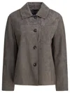 S Max Mara Max Mara S Grey Suede Jacket