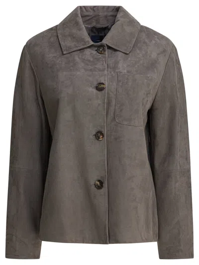S Max Mara Max Mara S Grey Suede Jacket