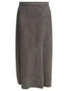 S Max Mara Max Mara S Grey Suede Skirt