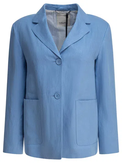 's Max Mara Max Mara S Linen Light Blue Jacket