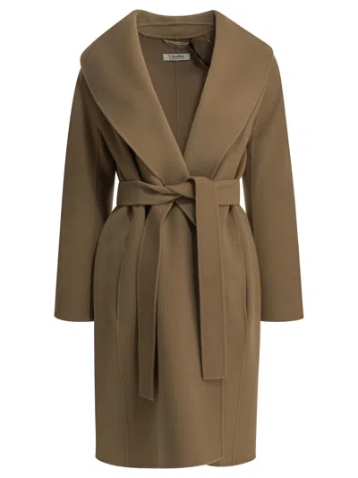 S Max Mara Max Mara S Long Wool Coat In Brown