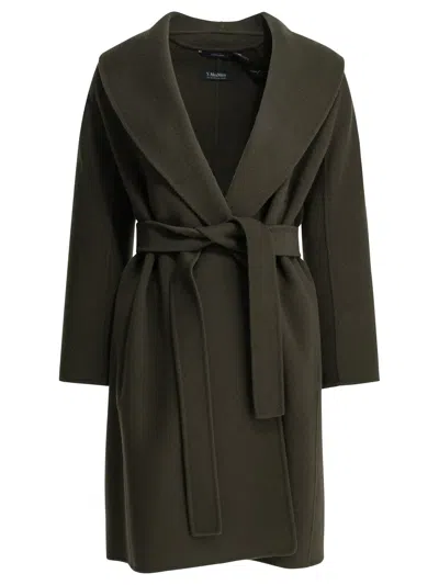 S Max Mara Max Mara S Long Wool Coat In Green