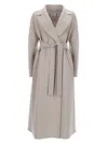 S Max Mara Esturia Coat Belted Waist Long Length In Neutral