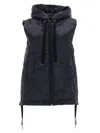 S Max Mara Quilted Vest In Blue