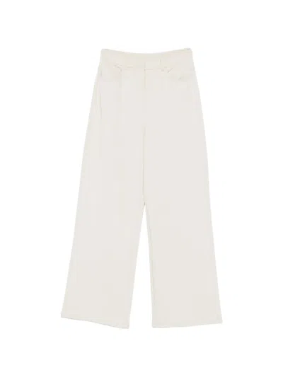 S Max Mara '  T-shirt Trousers With Zip And Button Closure In Bianco