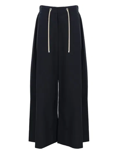 S Max Mara '  Wide-leg Cotton Pants In Blue