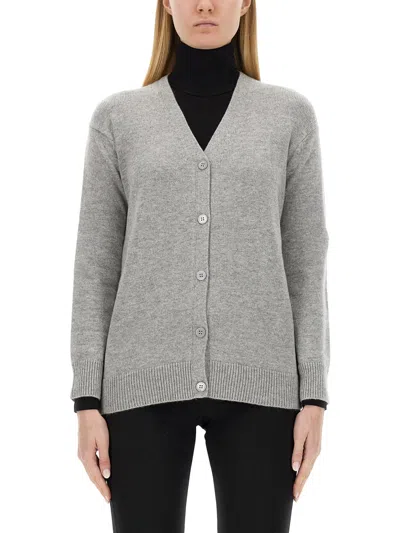 S Max Mara '  Wool And Cashmere "jane" Cardigan In Grey