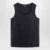 S Max Mara Max Mara S Midnight Blue Satin Top In Black