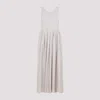 S Max Mara Moira Long Dress V-neck In Ecru