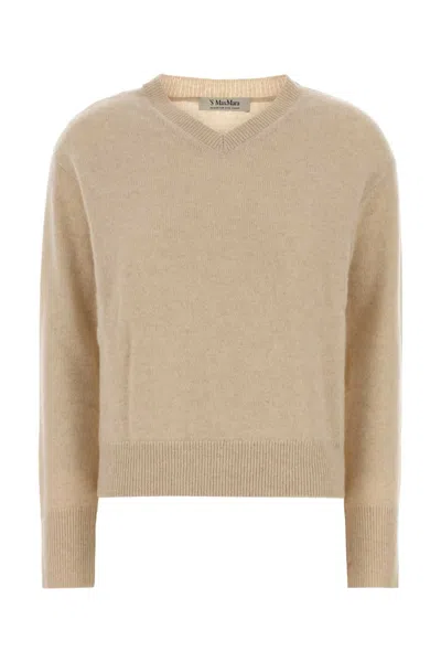 S Max Mara Max Mara S Sand Cashmere Fata Sweater In Brown