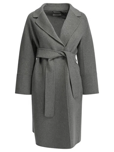 S Max Mara Max Mara S Short Double-layer Wool Coat In Gray