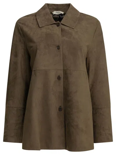 S Max Mara Max Mara S Suede Jacket In Brown