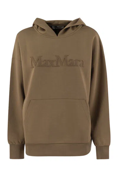 's Max Mara Sapore - Jersey Sweatshirt With Embroidery In Brown