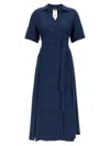 's Max Mara Waist Belt Pleated Wrap Dress