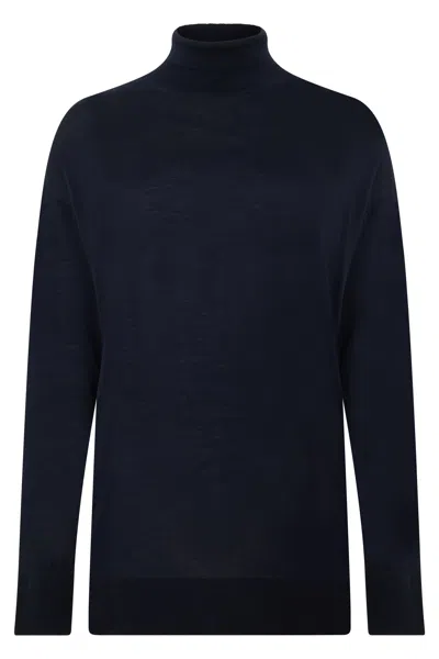 S Max Mara High Neck Turtleneck Sweater Long Sleeves In Multi