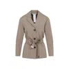 's Max Mara Carla Single-breasted Short Coat In Brown