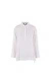 's Max Mara White Polo Shirt In Linen Canvas