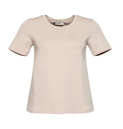S Max Mara Short-sleeved Jersey T-shirt In Beige