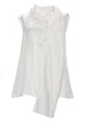 S Max Mara Silk Satin Blouse In White
