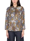 's Max Mara Timeshirt Printed Crêpe De Chine Shirt In Yellow